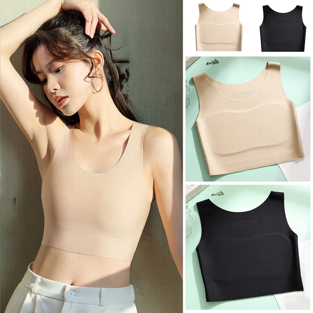 Plunge Bra Push Up - Женский бесшовный бюстгальтер из ледяного шелка